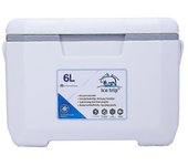 6l Mini nevera incubadora al aire libre portátil caja de almacenamiento de alimentos coche frío hielo pescador para acampar en casa Viajar Blanco