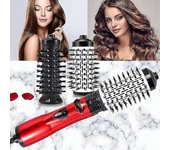 Moldeador de aire caliente 3 en 1 y secador de pelo giratorio 360 Cepillo para alisar el cabello con rizos secos A NOS