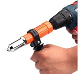 Adaptador de pistola de remache de metal, kit adaptador de taladro de pistola de remache, remachador profesional, pistola de remachador de mango de...