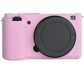 Para Sony ZV-E10 ILDC Cubierta protectora de cámara de silicona antideslizante a prueba de polvo anticolisión Rosa