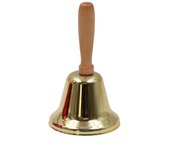 Campana de llamada de mano sólida súper fuerte Mango de madera Campana de llamada de mano de Navidad - jue
