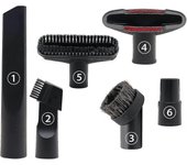 6 piezas de accesorios de aspiradora, adecuado para aspiradoras de calibre 32 mm y 35 mm, para Karcher, Rowenta, Hoover, Xoiture, Bosch, Miele no Vac
