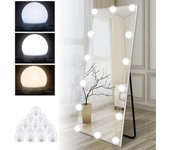 Kensty Kit de luz de espejo de tocador de maquillaje 14 bombillas, espejo LED de Hollywood regulable, luz de maquillaje USB con interruptor y cable...