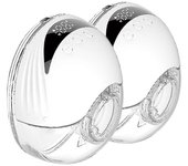 1-2 piezas de extractor de leche manos libres, extractor de leche eléctrico portátil, liviano con pantalla LED, 4 modos y 12 Blanco 1-Pack