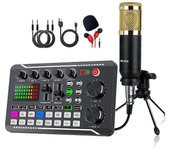 F998 BM800 Conjunto de tarjeta de sonido Condensador Conjunto de micrófonos Tarjeta de sonido en vivo