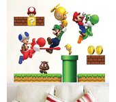 3D Autocollant Mural Super Bros Mural Autocollant Amovible Vinyle Stickers Enfants Dcor de Ppinire Art Dcor de Crche Maison Enfants Chambre Dcor