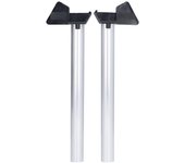 2 piezas de desagües de canaletas de lluvia de invernadero Kit de canaletas de bajada de drenaje plateado Kit de tubería a tope de agua de canaleta
