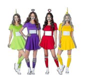 Anqing Cheng Bu Disfrazes de Teletubbies para mujeres Tinky Winky Dipsy Laa-laa Po cosplay Party Fancy Dress Suit Púrpura Adult M