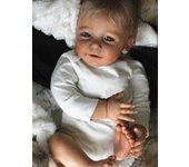 55cm Reborn Baby Doll Real Soft Touch Pelo Dibujado a Mano Muñeca Hecha a Mano