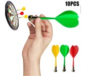 10 PC de reemplazo de dardos magnéticos de ala de plástico para juguetes de juego de diana magnética como mostrar