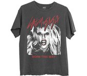 Lady Gaga Born This Way Foto Camiseta Carbón de leña L