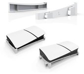 Unbrand PS5 Slim Horizontal Stand, PS5 Slim Accessories Base Stand Compatible con PS5 Slim Console Disc & Digital Editions, diseño minimalista Blanco