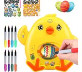 Unbrand Máquina de huevos de Pascua, kit decorador de huevos de Pascua, máquina decoradora de huevos de Pascua de bricolaje con spinner, máquina co...