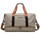 Separación seca y húmeda Bolsa de viaje de gran capacidad Bolso de equipaje casual al aire libre Bolso de mano Caqui