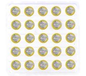 Unbrand 1 juego de pilas de botón de botón de moneda de litio con lengüetas de soldadura voltaje de 3 V CR2032 25 pieces
