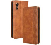 Para Samsung Galaxy Xcover 7 Estuche de billetera Soporte de cuero PU Funda de teléfono retro - Marrón Style B Samsung Galaxy Xcover