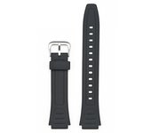 Correa de reloj de 18 mm para Casio W-800H F-91 W-218H correa negra de repuesto de correa de reloj Hebilla de plata