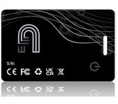 Rastreador de tarjetas de billetera delgada Carga inalámbrica GPS Etiqueta inteligente para Find My APP IOS Keys Localizador de maletas y bolsas Negro
