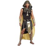 Dreamgirl Hombre Rey de Egipto Rey Tut Disfraz, Oro, Mediano (38-40) - 2x-grande (50-52)_h Oro negro Medium