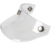 Universal 3 Snap-Button Visor Flip Up Wind Shield para casco de motocicleta de cara abierta Warm white