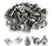 15 Set M6x16mm Tornillos y tuercas terminales de la batería de la motocicleta Acero inoxidable M6 Bolt Square Nut Kit Tornillo de batería de motoci...