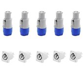 3 Pin Ac Powercon Connector Macho Plug Nac3fca Ac Plug 20A / 250V para la luz del escenario Led Screen Gris