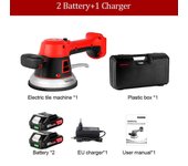 Redkid Máquina de azulejos de 3500w con paquete de 2 baterías Herramienta eléctrica de ventosa con vibrador de azulejos ajustable de 6 engranajes p...