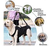 Arnés de transporte para perros, arnés de soporte para mascotas, rehabilitación de cachorros, chaleco de elevación, correa ajustable, mango grueso ...