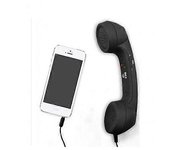 Auriculares universales retro a prueba de radiación para llamadas telefónicas (blanco, negro)
