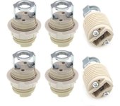 6 Pack G9 Soporte para lámpara con soporte, zócalo halógeno G9 roscado de cerámica