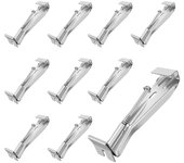 Colgadores de canaletas de 5 pulgadas en paquete de 10, con tornillo preinsertado, soportes de canaletas de aluminio para reparar canaletas de lluv...