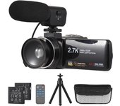 Andoer-2 Andoer 2.7K Cámara de video digital Videocámara Grabadora DV 48MP 16X Zoom digital Panel táctil IPS de 3.0 pulgadas