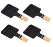 Haloppe Sartenes antiadherentes Raclette | Paquete de 1 a 12 | Mini Raclette Cuadrada | Compatible con la máquina de raclette Tefal | Diseño ergonó...