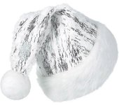 Sombrero de Papá Noel para Adultos, Sombrero de Papá Noel de Terciopelo Blanco de Lujo con Forro Suave, Sombrero de Papá Noel con Seda de Color Roj...