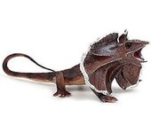 Ubiuo Figura de lagarto con volantes Figura de reptil de lagarto de plástico realista para la colección Accesorio educativo de ciencia