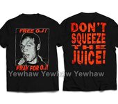HISHARK Camiseta libre con estampado delantero y trasero de Oj Simpson Negro L