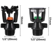 Fong 2pcs 1/2 \" Rosca macho giratorio dispersión aspersores Mini Wobbler Riego