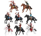 1 Juego de Figuras De Vaquero Adornos De Modelo De Vaquero Juguetes De Modelo De Vaquero Figura de Acción de Vaquero Para Niños Pequeños Granja Mul...