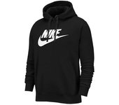Nike BV2973 Sudadera con capucha de vellón para hombre Club Logo Graphic Sportswear Negro L