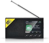 Unbrand Reproductor de música Bluetooth recargable FM de radio digital LCD DAB + LCD