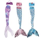 3 Sets Muñeca Sirena Vestido Sirena Cola Muñeca Ropa Muñeca Trajes decorativos Accesorios fotográficos 27x10.5cm