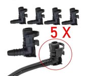 5 X Conector de tubería de manguera de agua del termostato para Alfa Romeo Fiat Vauxhall Opel Chevrolet Aveo Cruze Orlando Trax
