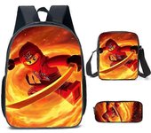 Mochila Ninjago Ninjago Mochila Escolar Dibujos Animados Anime Mochila Bolsa de hombro Bolsa de lápices 13 -NMAOV