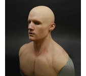 Máscara de cubierta facial realista de látex Disfraz masculino Máscara de fiesta de Halloween Cos-AM Calvo