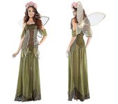 Nuevo disfraz de Halloween Bosque Espíritu verde Princesa Flor Hada Ángel Disfraz Ds Performance Disfraz XL