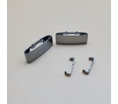 1 par de piezas de conector de diadema de bisagra de repuesto para Beats Studio 2/3 Wireless Plata