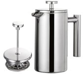 350ml / 800ml / 1000ml Prensa francesa Cafetera de acero inoxidable Cafetera aislada de doble pared Cafetera