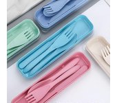 Juego de cubiertos para acampar, juego de cubiertos de viaje con estuche, juego de cubiertos de plástico, utensilios portátiles reutilizables, tene...