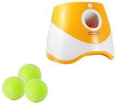 Lanzador automático de bolas para perros con 3/6/9 bolas Máquina de lanzamiento de bolas duradera para perros pequeños y medianos Naranja 3 Balls