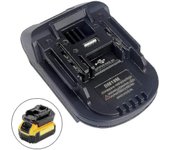 Adaptador de batería USB para 20v Dewalt Dcb200 Milwaukee M18 Convertir a Makita 18v [Envío gratis]-1-HD